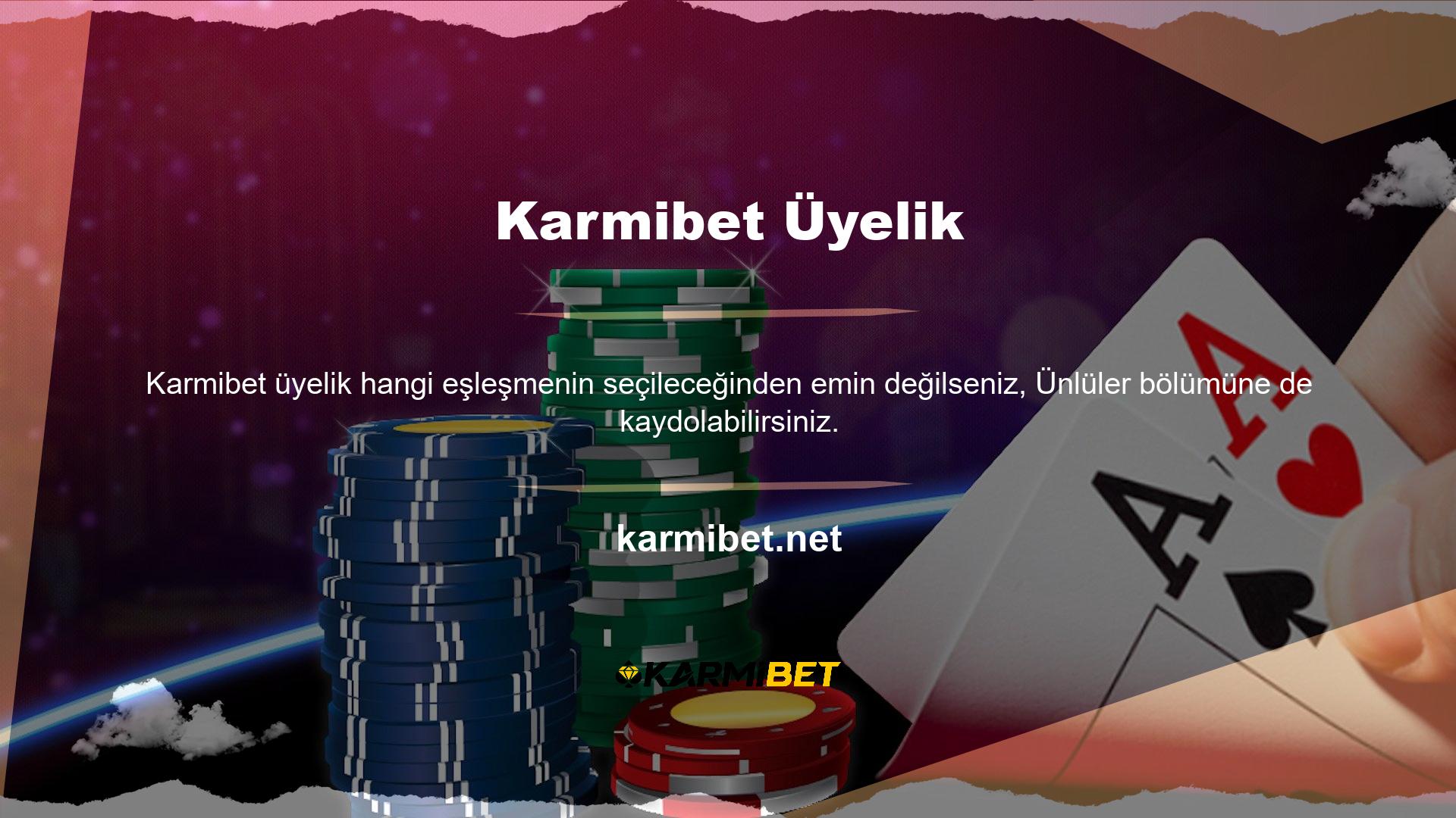 Web sitesinin bu bölümünde insanların çok para bahse girebileceği oyunlar var